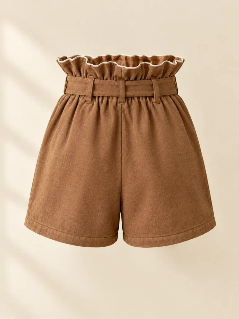 Caramel Paperbag Short, back view