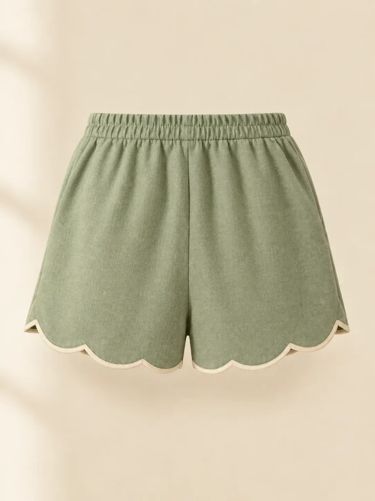 Demi Scallop Short, back view