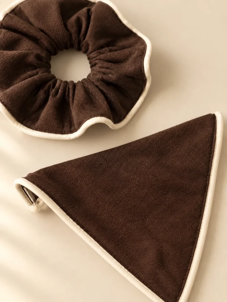 Close-up of the piping and seams on the Espresso Piped Duo