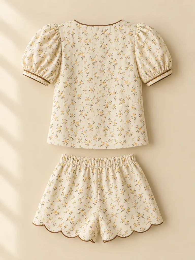 Morning Bun Floral Set: back view of both pieces