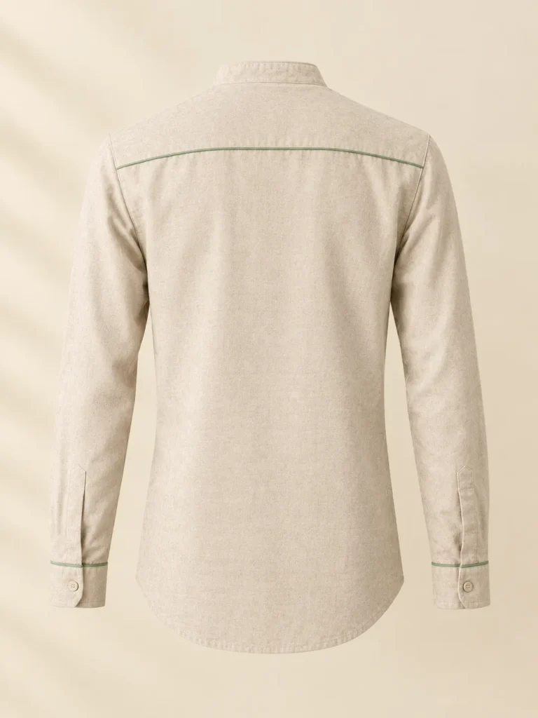 Oat Pour Popover Shirt, back view