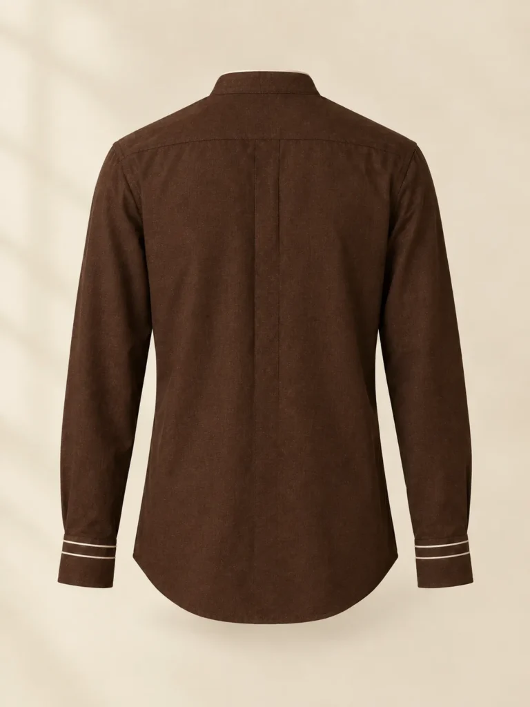 Ristretto Band-Collar Shirt, back view